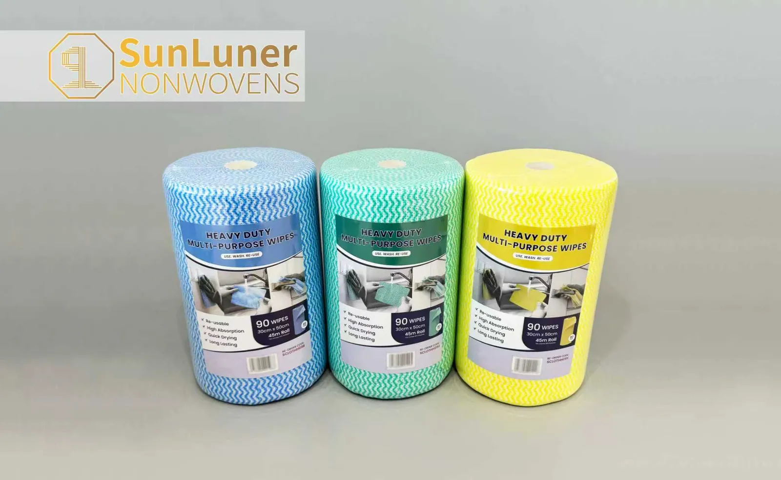 Color-Tech HACCP color-coded spunlace rolls